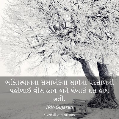 Picture 03 - 1 રાજાઓ 6:3 GUJIRV - ભક્તિસ્થાનના - Bible Verse Picture