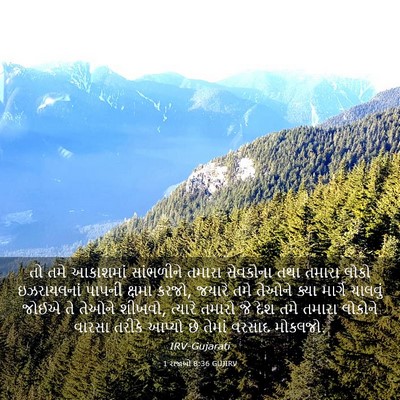 Picture 03 - 1 રાજાઓ 8:36 GUJIRV - તો તમે આકાશમાં - Bible Verse Picture
