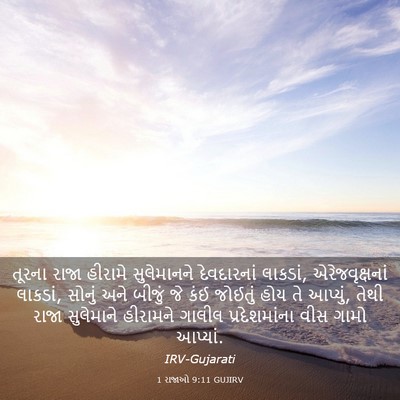 Picture 03 - 1 રાજાઓ 9:11 GUJIRV - તૂરના રાજા હીરામે - Bible Verse Picture