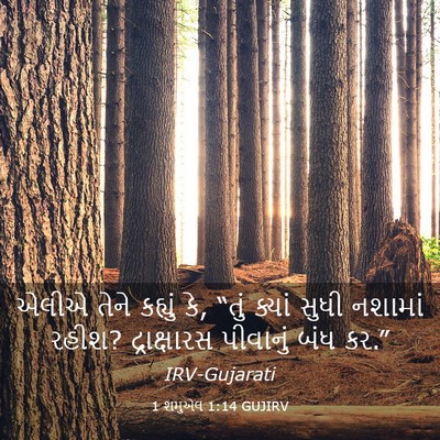 Picture 03 - 1 શમુએલ 1:14 GUJIRV - એલીએ તેને કહ્યું - Bible Verse Picture