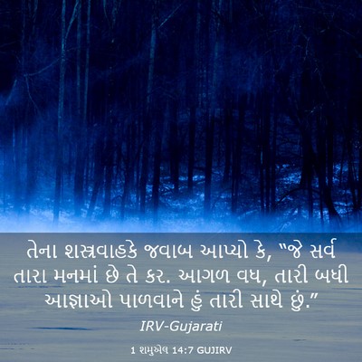 Picture 03 - 1 શમુએલ 14:7 GUJIRV - તેના શસ્ત્રવાહકે - Bible Verse Picture