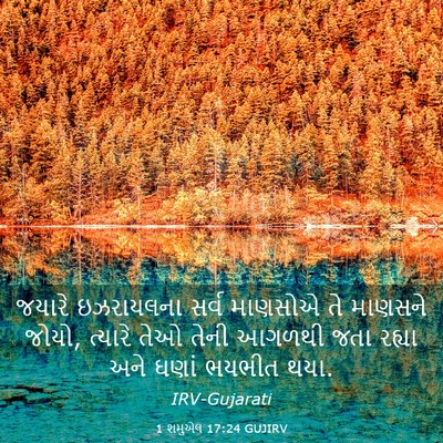 Picture 03 - 1 શમુએલ 17:24 GUJIRV - જયારે ઇઝરાયલના - Bible Verse Picture