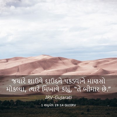 Picture 03 - 1 શમુએલ 19:14 GUJIRV - જયારે શાઉલે - Bible Verse Picture