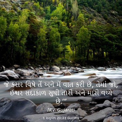 Picture 03 - 1 શમુએલ 20:23 GUJIRV - જે કરાર વિષે તેં - Bible Verse Picture