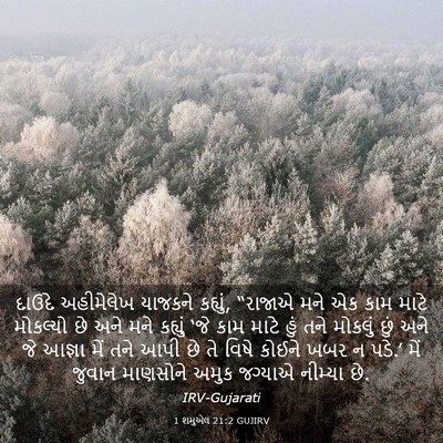 Picture 03 - 1 શમુએલ 21:2 GUJIRV - દાઉદે અહીમેલેખ - Bible Verse Picture