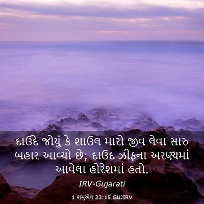 Picture 03 - 1 શમુએલ 23:15 GUJIRV - દાઉદે જોયું કે - Bible Verse Picture