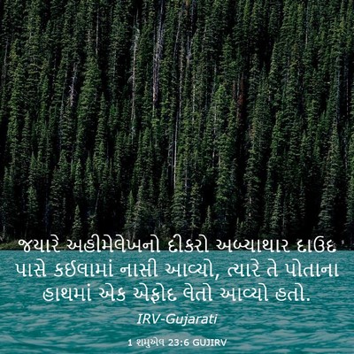 Picture 03 - 1 શમુએલ 23:6 GUJIRV - જયારે અહીમેલેખનો - Bible Verse Picture