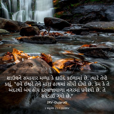 Picture 03 - 1 શમુએલ 23:7 GUJIRV - શાઉલને સમાચાર - Bible Verse Picture