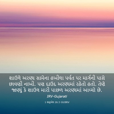 Picture 03 - 1 શમુએલ 26:3 GUJIRV - શાઉલે અરણ્ય - Bible Verse Picture