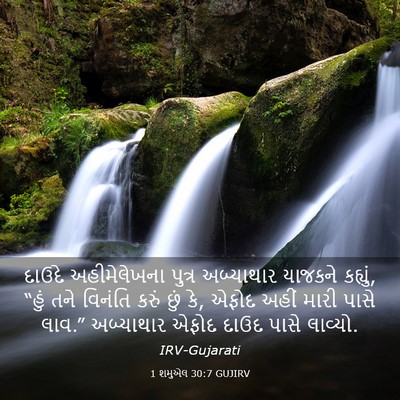 Picture 03 - 1 શમુએલ 30:7 GUJIRV - દાઉદે અહીમેલેખના - Bible Verse Picture