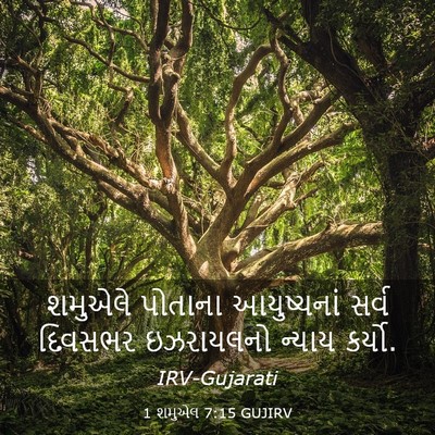 Picture 03 - 1 શમુએલ 7:15 GUJIRV - શમુએલે પોતાના - Bible Verse Picture