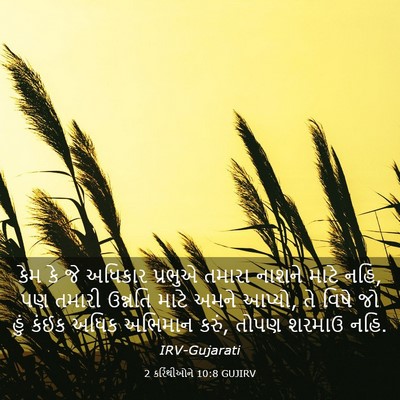 Picture 03 - 2 કરિંથીઓને 10:8 GUJIRV - કેમ કે જે અધિકાર - Bible Verse Picture