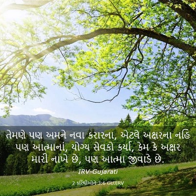 Picture 03 - 2 કરિંથીઓને 3:6 GUJIRV - તેમણે પણ અમને નવા - Bible Verse Picture