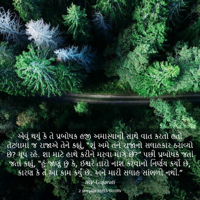 Picture 03 - 2 કાળવૃતાંત 25:16 GUJIRV - એવું થયું કે તે - Bible Verse Picture