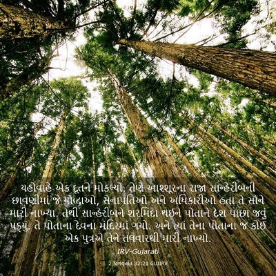 Picture 03 - 2 કાળવૃતાંત 32:21 GUJIRV - યહોવાહે એક દૂતને - Bible Verse Picture