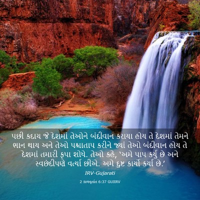 Picture 03 - 2 કાળવૃતાંત 6:37 GUJIRV - પછી કદાચ જે દેશમાં - Bible Verse Picture