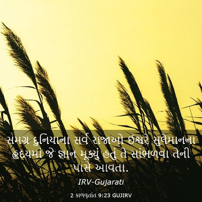 Picture 03 - 2 કાળવૃતાંત 9:23 GUJIRV - સમગ્ર દુનિયાના - Bible Verse Picture