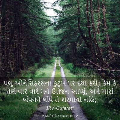 Picture 03 - 2 તિમોથીને 1:16 GUJIRV - પ્રભુ ઓનેસિફરસના - Bible Verse Picture