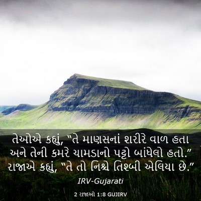 Picture 03 - 2 રાજાઓ 1:8 GUJIRV - તેઓએ કહ્યું, “તે - Bible Verse Picture