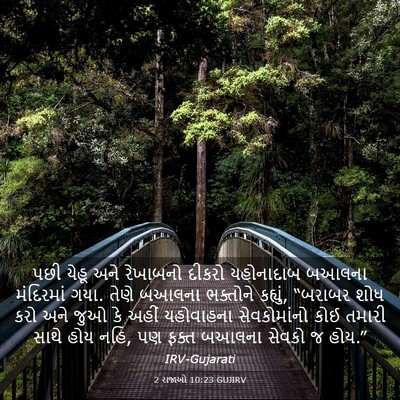 Picture 03 - 2 રાજાઓ 10:23 GUJIRV - પછી યેહૂ અને - Bible Verse Picture