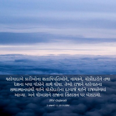 Picture 03 - 2 રાજાઓ 11:19 GUJIRV - યહોયાદાએ કારીઓના - Bible Verse Picture