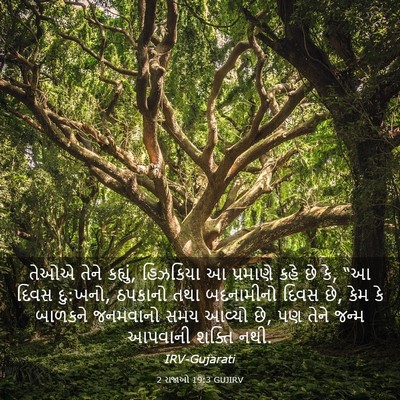 Picture 03 - 2 રાજાઓ 19:3 GUJIRV - તેઓએ તેને કહ્યું, - Bible Verse Picture