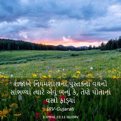 Picture 03 - 2 રાજાઓ 22:11 GUJIRV - રાજાએ - Bible Verse Picture