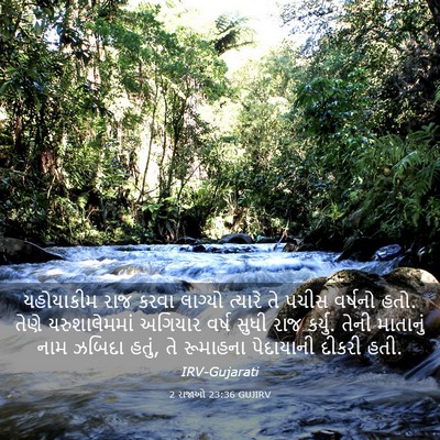 Picture 03 - 2 રાજાઓ 23:36 GUJIRV - યહોયાકીમ રાજ કરવા - Bible Verse Picture