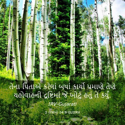 Picture 03 - 2 રાજાઓ 24:9 GUJIRV - તેના પિતાએ કરેલાં - Bible Verse Picture