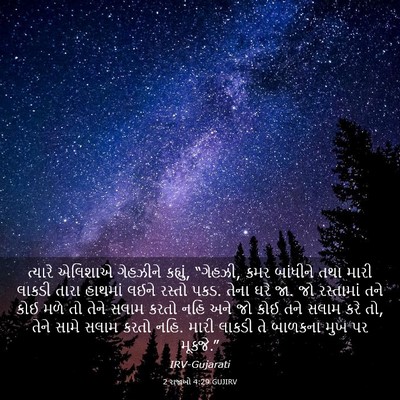 Picture 03 - 2 રાજાઓ 4:29 GUJIRV - ત્યારે એલિશાએ - Bible Verse Picture