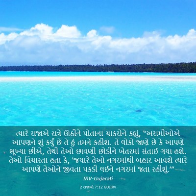 Picture 03 - 2 રાજાઓ 7:12 GUJIRV - ત્યારે રાજાએ - Bible Verse Picture