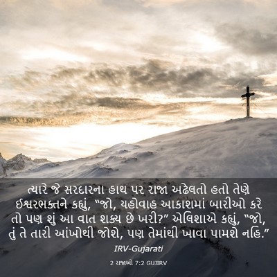 Picture 03 - 2 રાજાઓ 7:2 GUJIRV - ત્યારે જે સરદારના - Bible Verse Picture