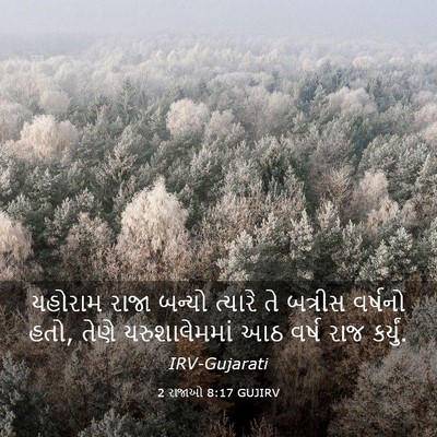 Picture 03 - 2 રાજાઓ 8:17 GUJIRV - યહોરામ રાજા બન્યો - Bible Verse Picture