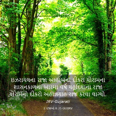Picture 03 - 2 રાજાઓ 8:25 GUJIRV - ઇઝરાયલના રાજા - Bible Verse Picture