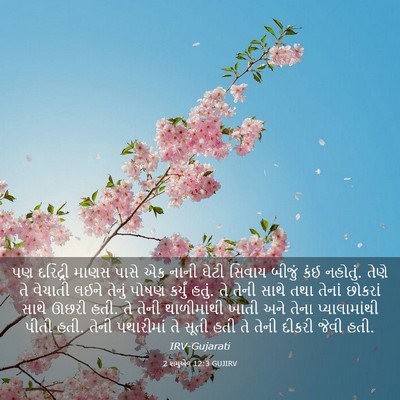 Picture 03 - 2 શમુએલ 12:3 GUJIRV - પણ દરિદ્રી માણસ - Bible Verse Picture