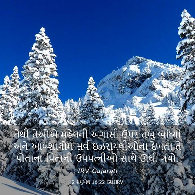 Picture 03 - 2 શમુએલ 16:22 GUJIRV - તેથી તેઓએ મહેલની - Bible Verse Picture