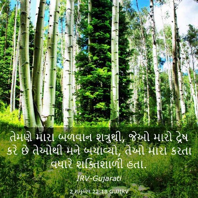 Picture 03 - 2 શમુએલ 22:18 GUJIRV - તેમણે મારા બળવાન - Bible Verse Picture