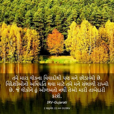 Picture 03 - 2 શમુએલ 22:44 GUJIRV - તમે મારા લોકના - Bible Verse Picture
