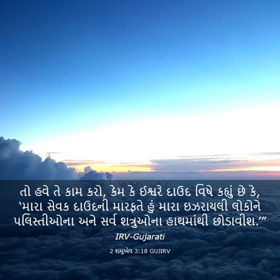 Picture 03 - 2 શમુએલ 3:18 GUJIRV - તો હવે તે કામ કરો, - Bible Verse Picture