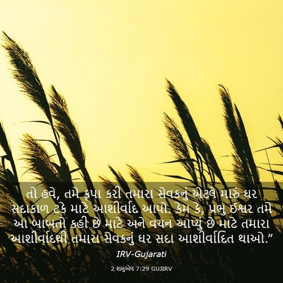 Picture 03 - 2 શમુએલ 7:29 GUJIRV - તો હવે, તમે કૃપા - Bible Verse Picture