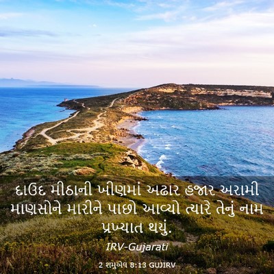 Picture 03 - 2 શમુએલ 8:13 GUJIRV - દાઉદ મીઠાની - Bible Verse Picture