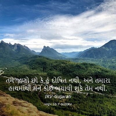 Picture 03 - અયૂબ 10:7 GUJIRV - તમે જાણો છો કે હું - Bible Verse Picture