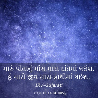Picture 03 - અયૂબ 13:14 GUJIRV - મારું પોતાનું - Bible Verse Picture