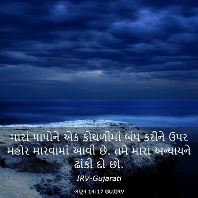 Picture 03 - અયૂબ 14:17 GUJIRV - મારાં પાપોને એક - Bible Verse Picture