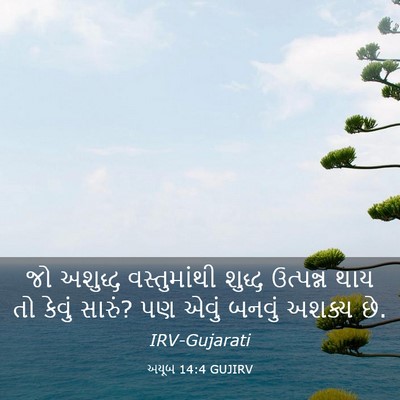Picture 03 - અયૂબ 14:4 GUJIRV - જો અશુદ્ધ - Bible Verse Picture