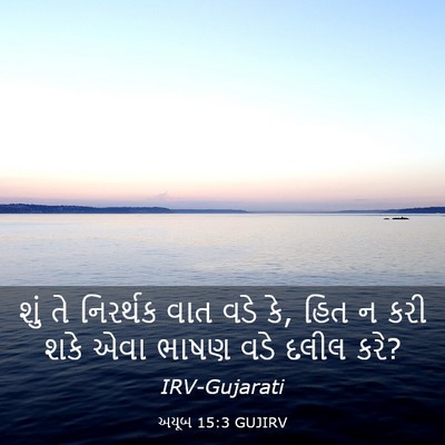 Picture 03 - અયૂબ 15:3 GUJIRV - શું તે નિરર્થક વાત - Bible Verse Picture