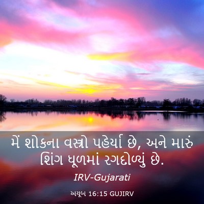 Picture 03 - અયૂબ 16:15 GUJIRV - મેં શોકના વસ્ત્રો - Bible Verse Picture