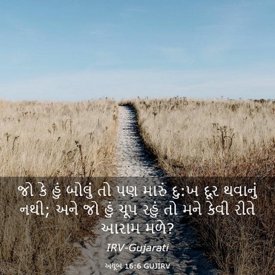 Picture 03 - અયૂબ 16:6 GUJIRV - જો કે હું બોલું તો - Bible Verse Picture