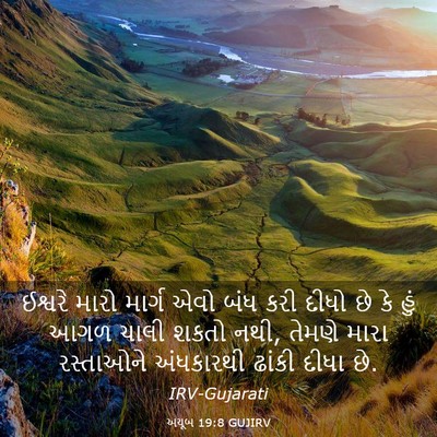Picture 03 - અયૂબ 19:8 GUJIRV - ઈશ્વરે મારો માર્ગ - Bible Verse Picture