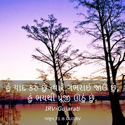 Picture 03 - અયૂબ 21:6 GUJIRV - હું યાદ કરું છું - Bible Verse Picture
